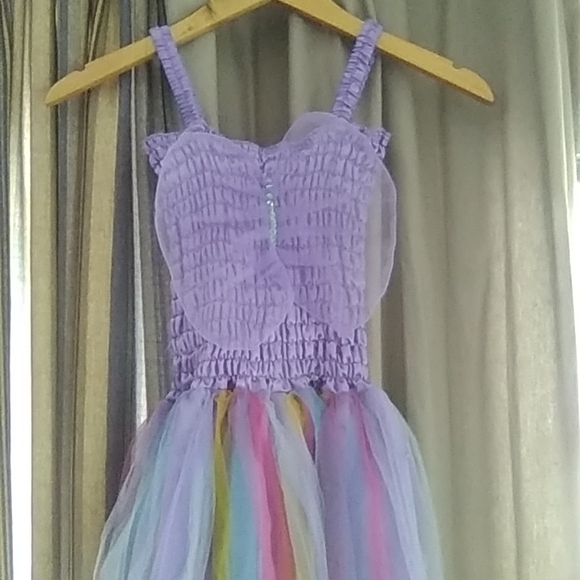 Girls fancy rainbow fairy dress size xl handmade - Picture 5 of 6
